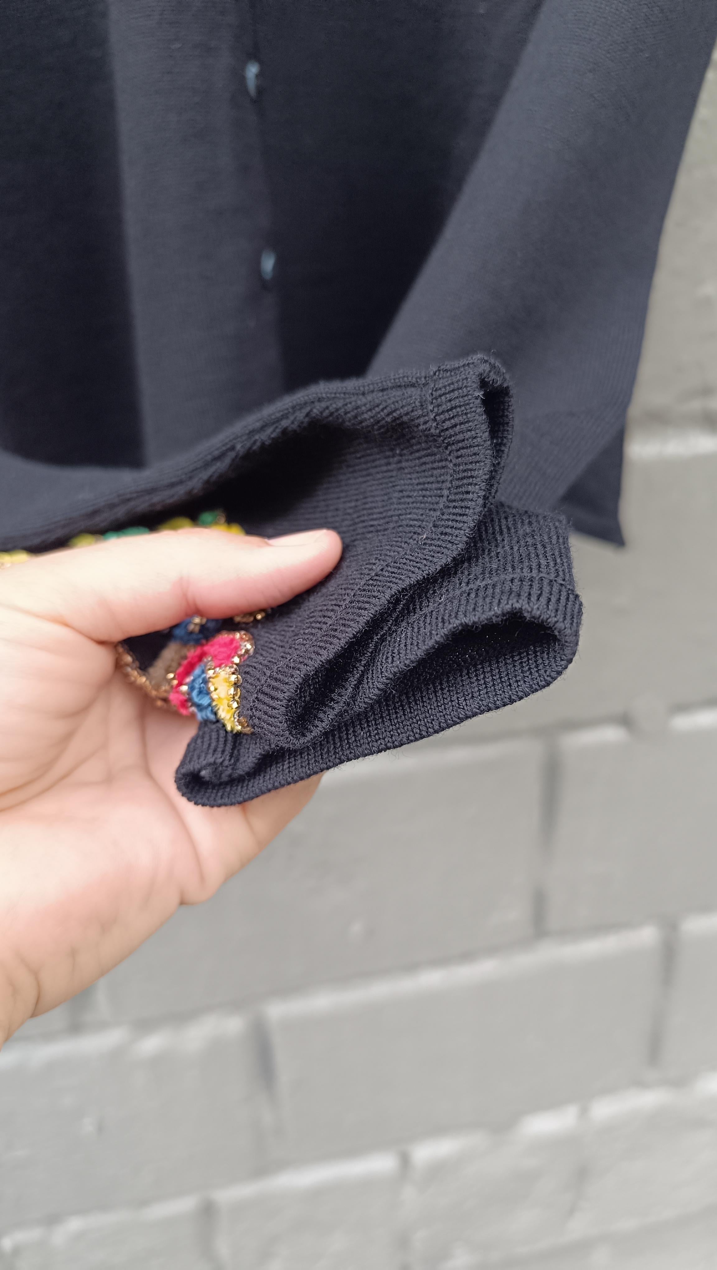 FW 2001 Christian Dior & John Galliano Strickjacke aus Wolle 2000er Jahre Häkelstickerei im Angebot 11