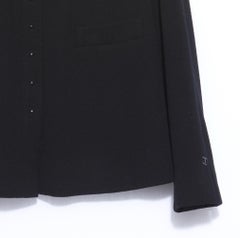 FW 2002 Chanel Black crepe Jacket FR38/40