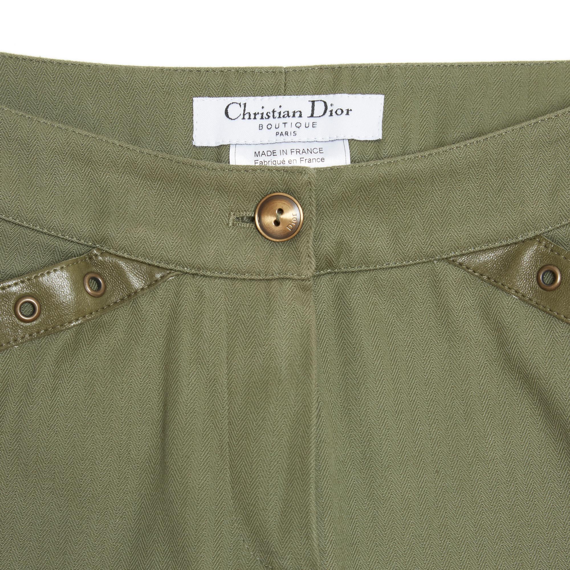 Women's or Men's FW 2003 Dior by Galliano Straight Khaki FR36/38 Pristine