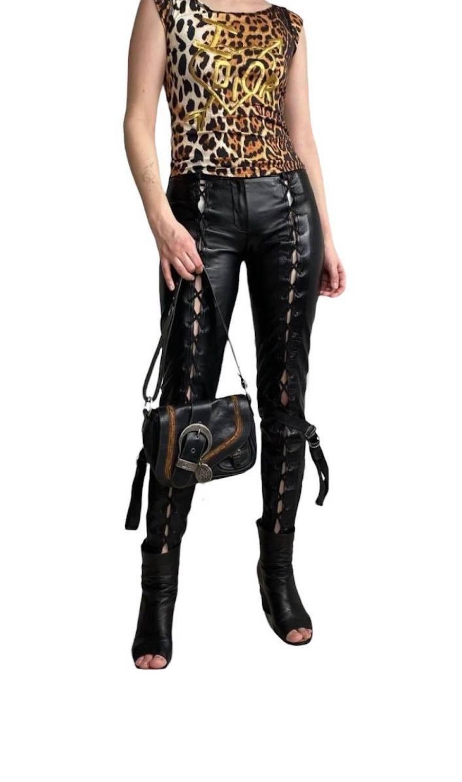 dior leather pants