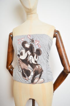 FW 2004 / 2005 DOLCE & GABBANA Minnie & Mickey Mouse Disney Corset Bustier Top