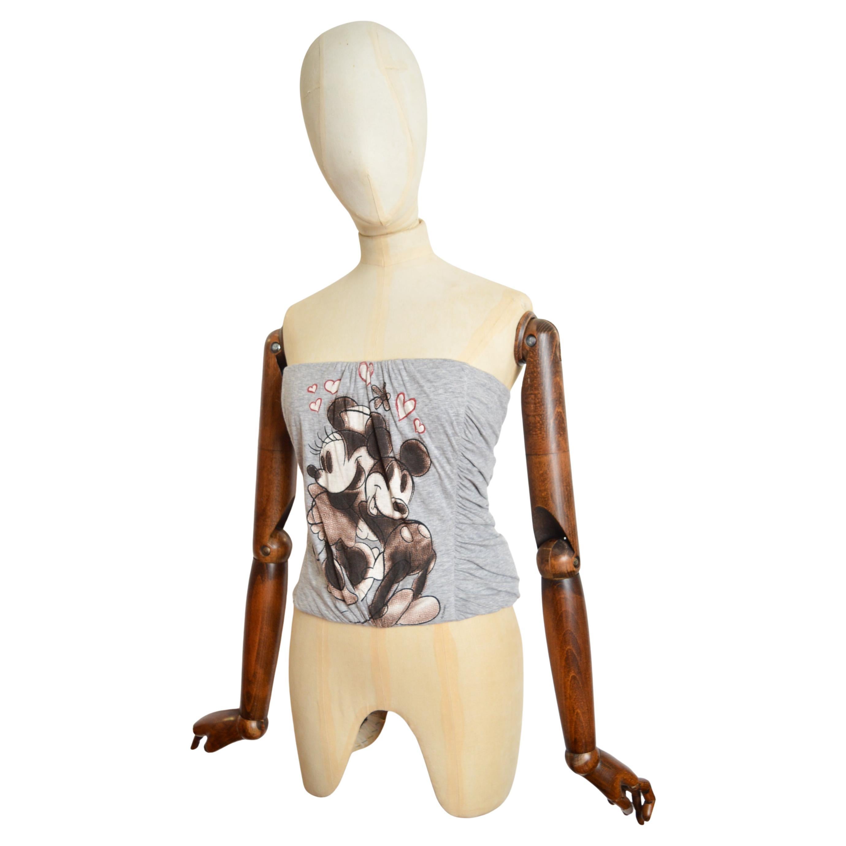 FW 2004 / 2005 DOLCE & GABBANA Minnie & Mickey Mouse Disney Corset Bustier Top For Sale