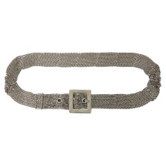 Vintage FW 2007 Chanel 9 Chainlink rows Belt T85 