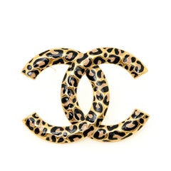 FW 2022 Set of 2 Chanel CC panther Brooches XXL