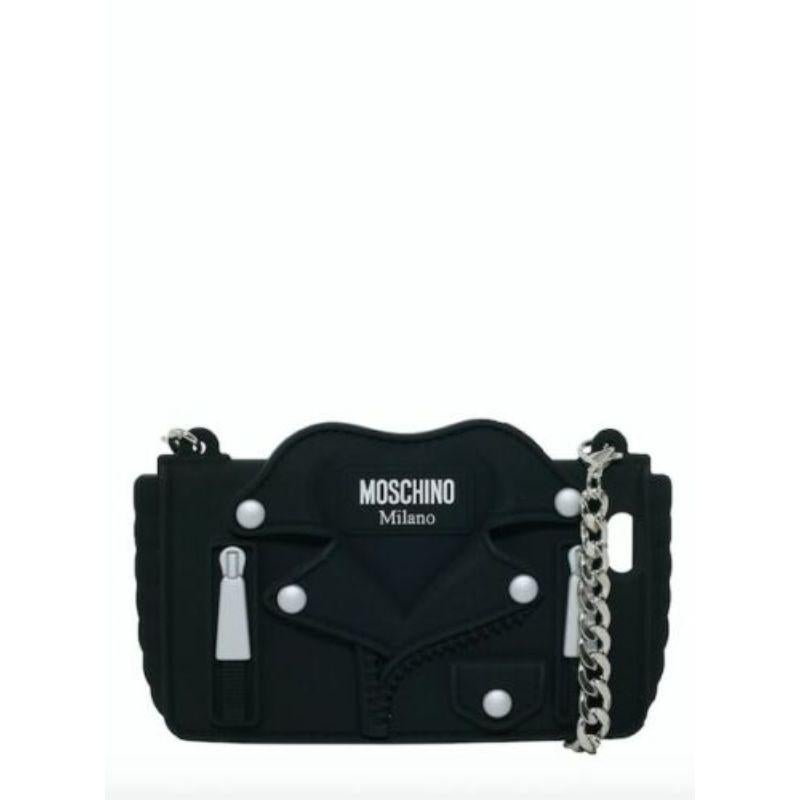 FW16 Moschino Couture Jeremy Scott Black Biker Jacket Case for Iphone 6 / 6S

Additional Information:
Material: 100% PVC    
Color: Black/White/Silver
Pattern: Biker Jacket
Case suitable with: iPhone 6 / 6S
100% Authentic!!!
Condition: Brand new in