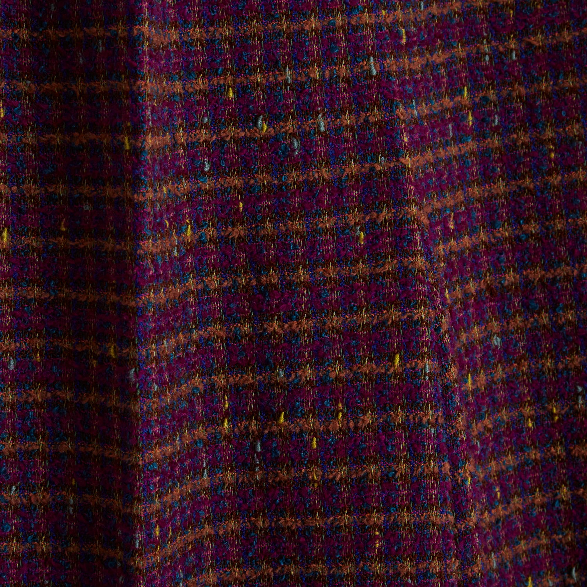 H/W 1997 Chanel Hose aus Prune-Tweed mit weitem Bein FR40  für Damen oder Herren