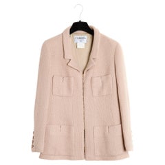 FW1998 Chanel FR38/40 Pink Beige Wool Jacket