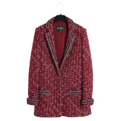 FW2017 Chanel Veste Tweed FR40 Shiny Tweed CC Buttons Blazer Jacket US10