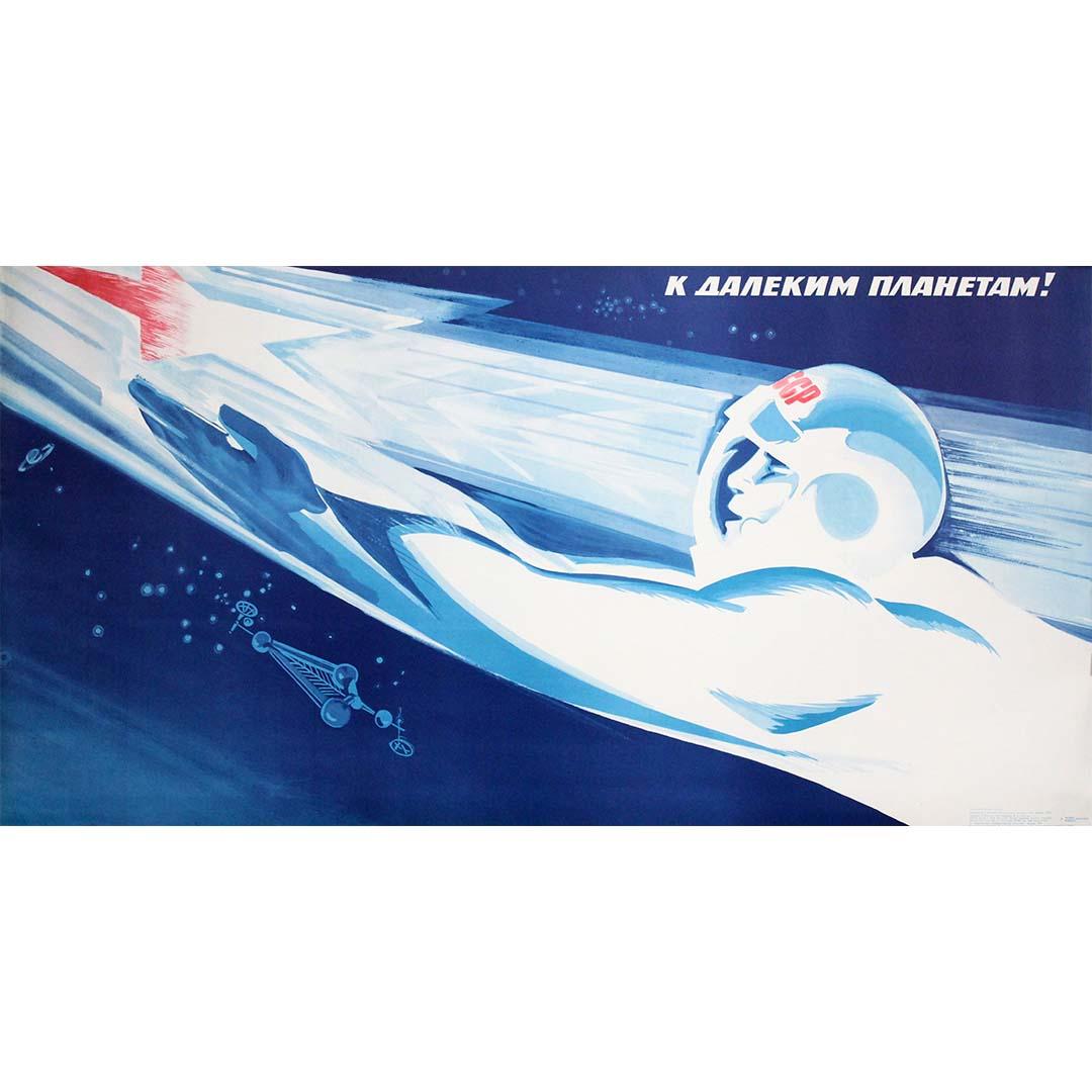 Fyodor Pavlovich Reshetnikov Print - 1974 original soviet poster - Towards distant planets ! - USSR - Cold war
