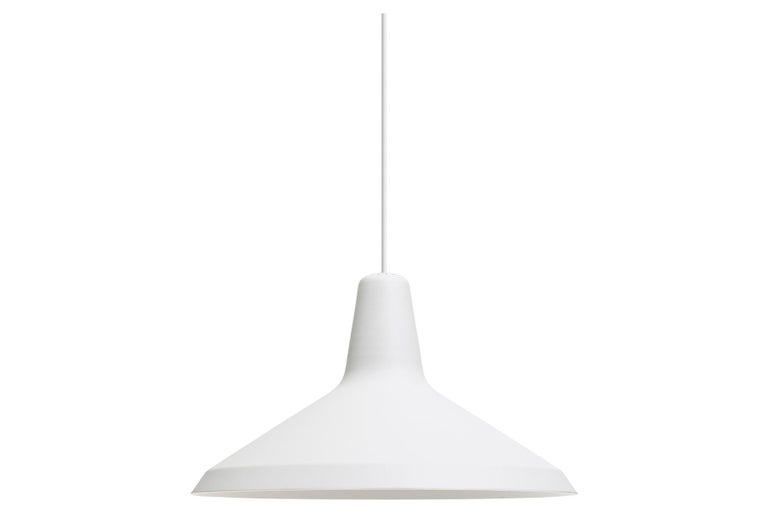 Greta Magnusson Grossman 'G-10' Pendant Lamp in White For Sale at 1stDibs