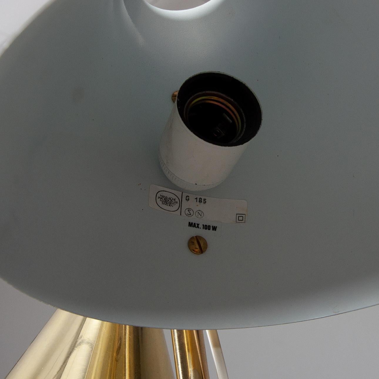 Brass G 185 floor lamp by Hans Agne Jakobsson For Sale
