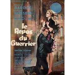 Original 1962 poster for Le Repos du Guerrier by G. Allard - Brigitte Bardot