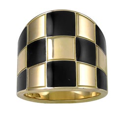 G. Bulgari Gold and Enamel Enigma Ring