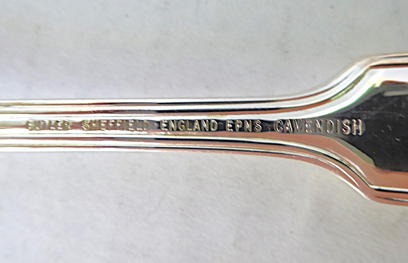 G. Butler of Sheffield Cavendish Fiddle Thread & Shell Silverware 50 pcs British 2