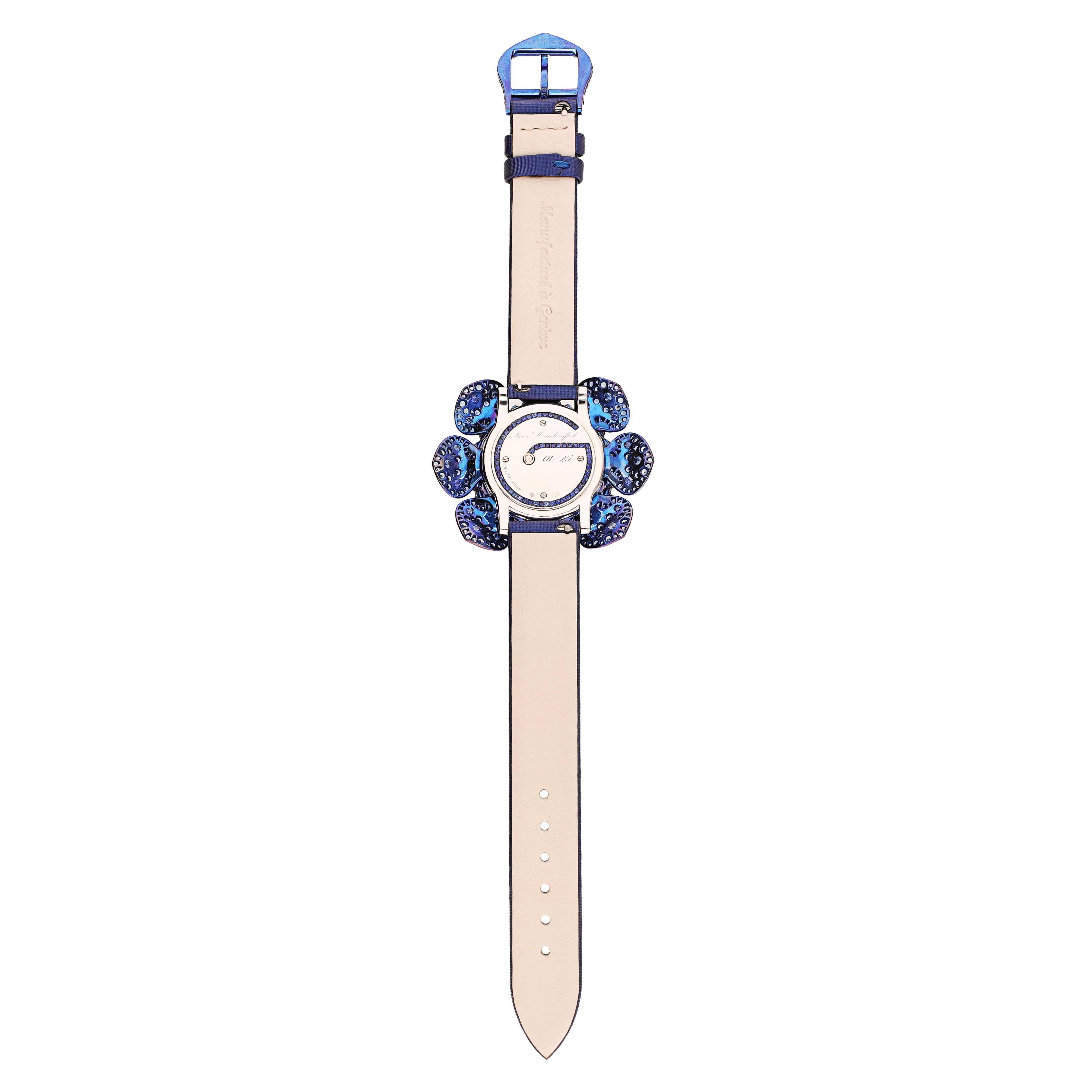 G by GLEN SPIRO Geheimblumen-Saphir- Reveal-Uhr, Reveal für Damen oder Herren im Angebot