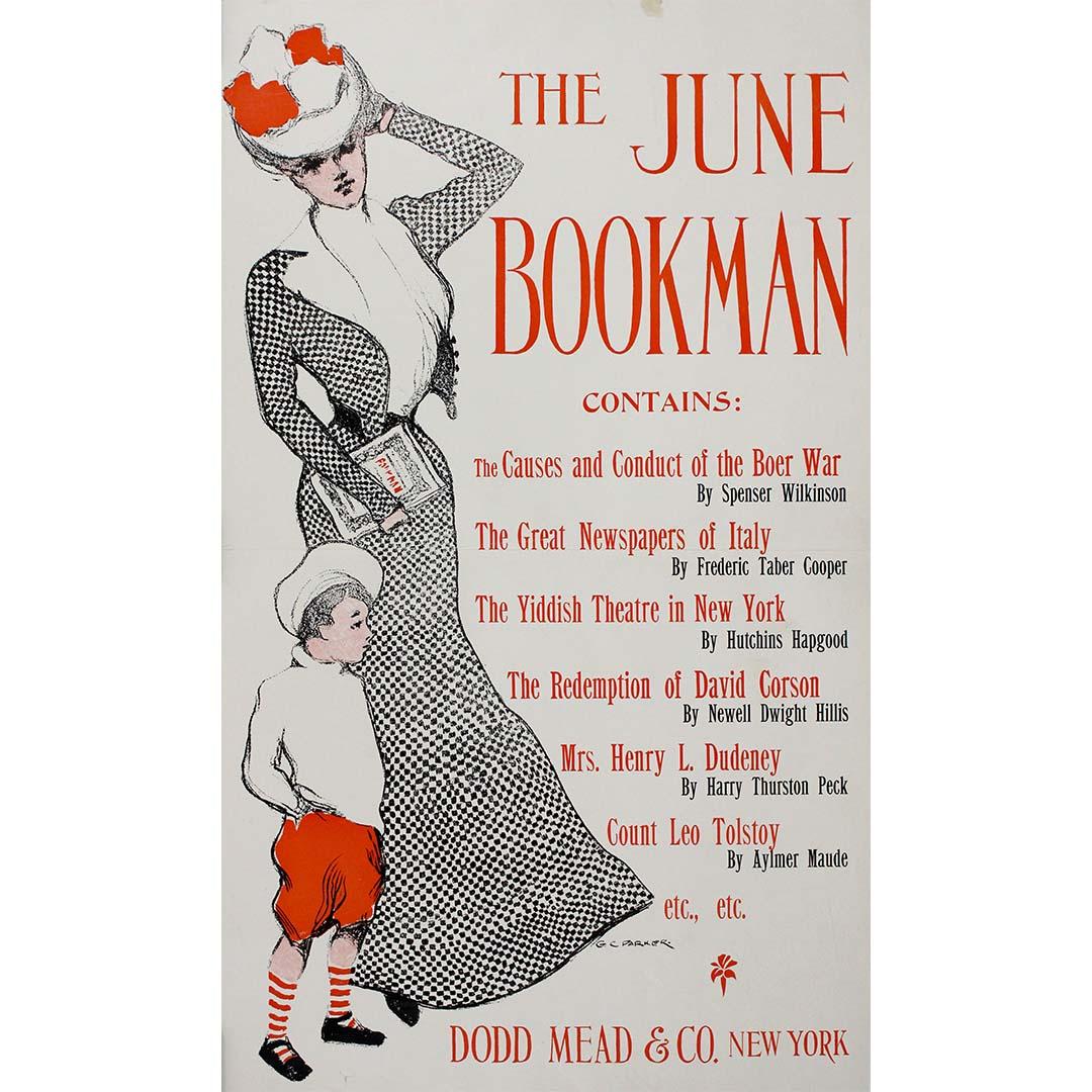 This refined circa 1895 poster by G. C. Parker promotes The Bookman, a literary magazine published by Dodd, Mead &amp; Co. in New York. Elegant and understated, it reflects the growing importance of graphic design in publishing at the close of the