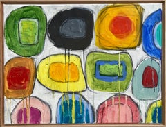 Gridish #30 (Gerahmtes Multimedia Contemporary Abstract Painting)