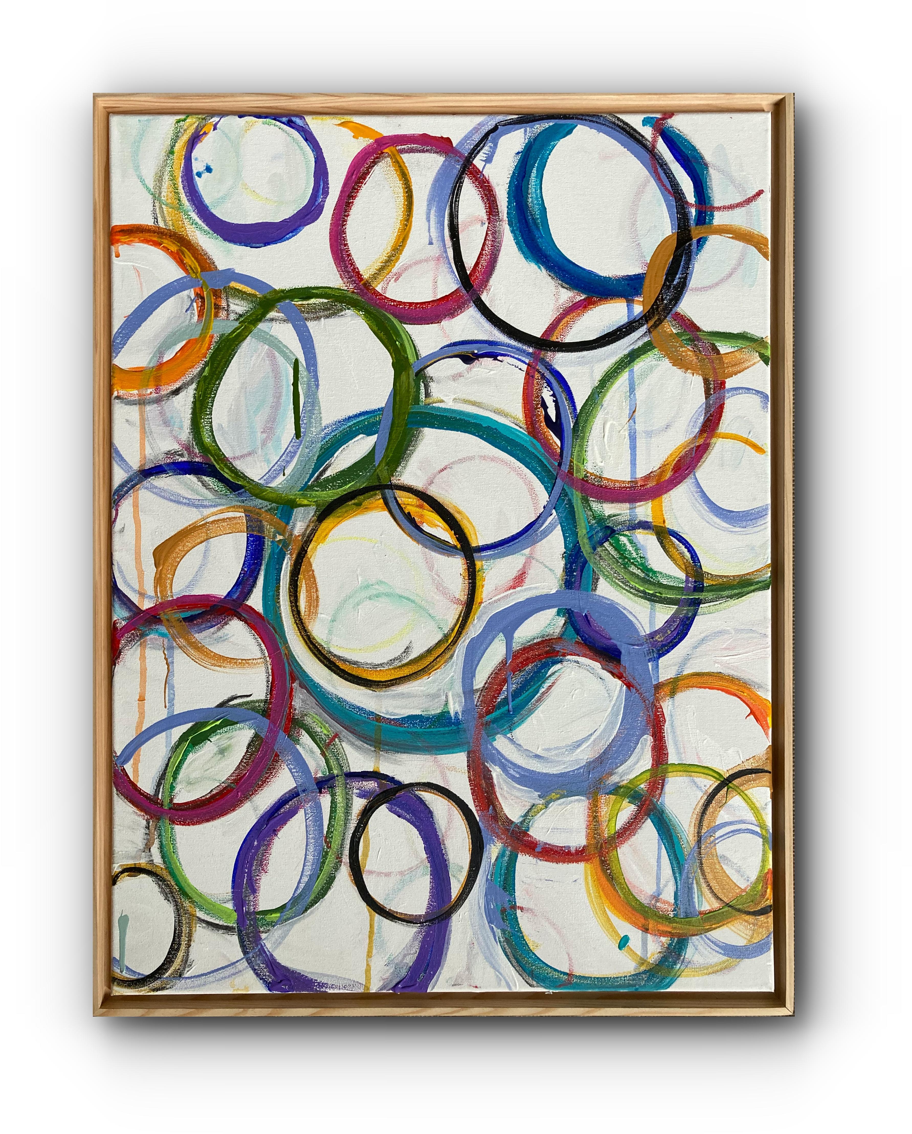 G. Campbell Lyman Abstract Painting - Aggregate #24 (Abstract Contemporary Painting, Framed)