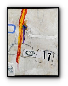 Cantilever (Pintura abstracta contemporánea enmarcada)