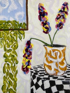 "Flores nunca vistas nº 10" - Pintura contemporánea enmarcada