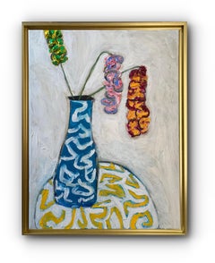 "Flowers Never Seen #11" - Framed Contemporary Painting
