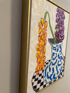 "Flowers Never Seen #7" - Contemporary Abstract Painting, Framed