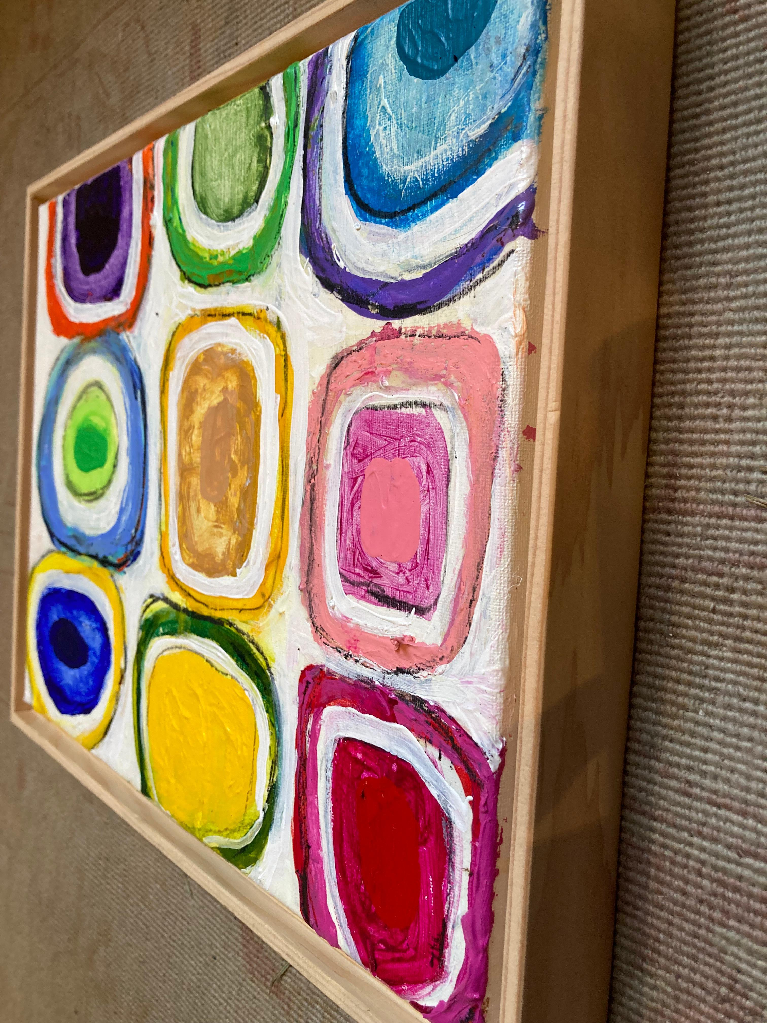 Gridish #31 (Quadro astratto contemporaneo con cornice) in vendita 1