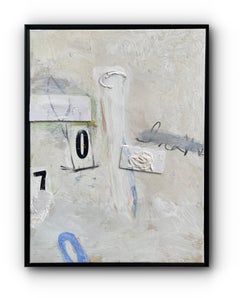 Jetsam (Pintura abstracta contemporánea enmarcada)