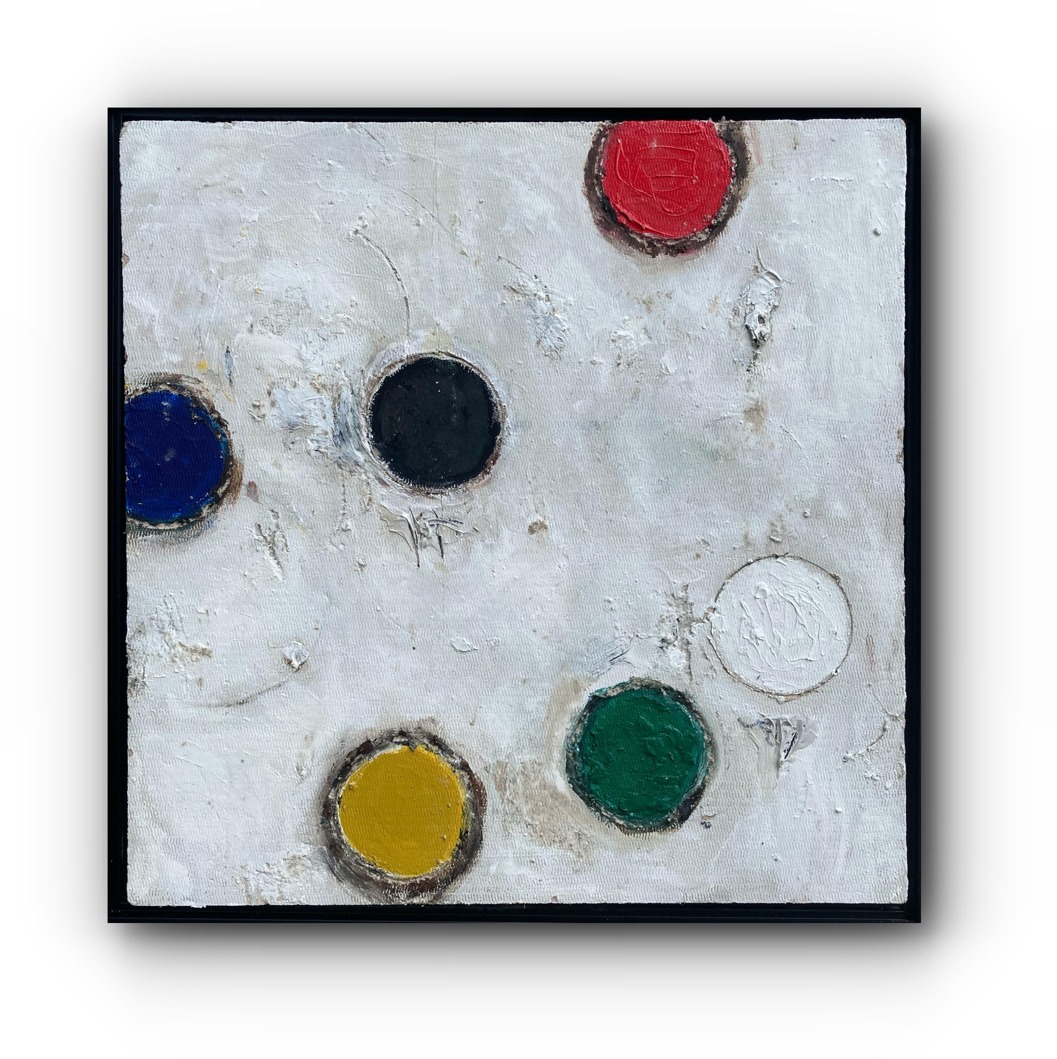 "Multiverso #16" - Quadro astratto geometrico contemporaneo incorniciato