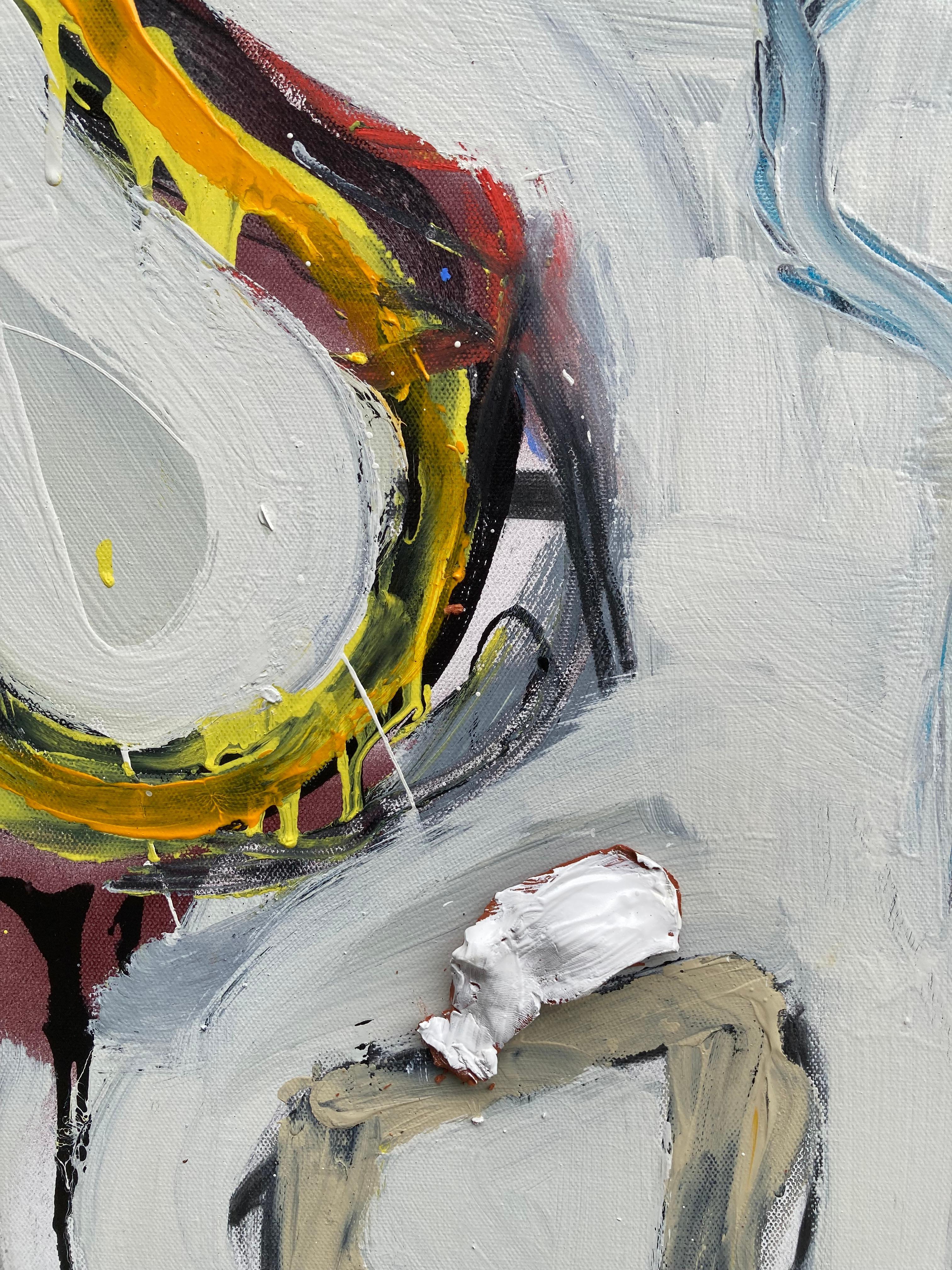 Rosetta #8  (Pittura astratta contemporanea, con cornice) - Painting di G. Campbell Lyman