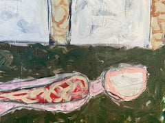 Still, Waiting (Contemporary Abstract Figure Painting)