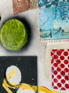 « Sublunary » (peinture contemporaine abstraite, encadrée)