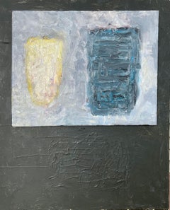 "Superimposition of Two Forms" - Contemporary Abstract Painting