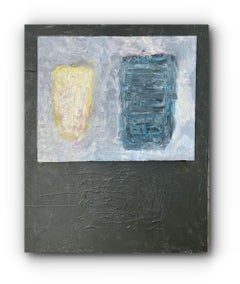 "Superimposition of Two Forms" - Contemporary Abstract Painting