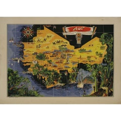 Original map poster by G. Carriat Rolant for AOF (Afrique Occidentale Française)