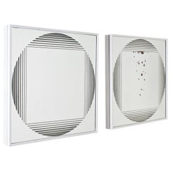 G. Celada for Fontana Arte "Brama" Illuminated Mirror, Set of 2, Italy, 1970s