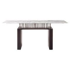 G-Code Calacatta Marble and Dark Canaletto Walnut Console
