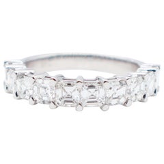 Bague en or blanc 18 carats, diamants de couleur G 2, 50 carats, taille Princesse