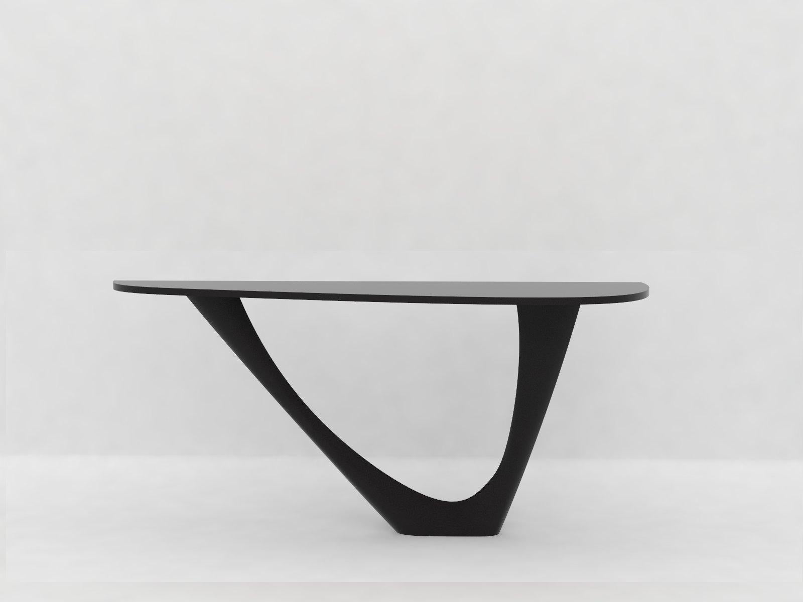 G-Console Mono Table in Polished Stainless Steel with Concrete Top by Zieta For Sale 12