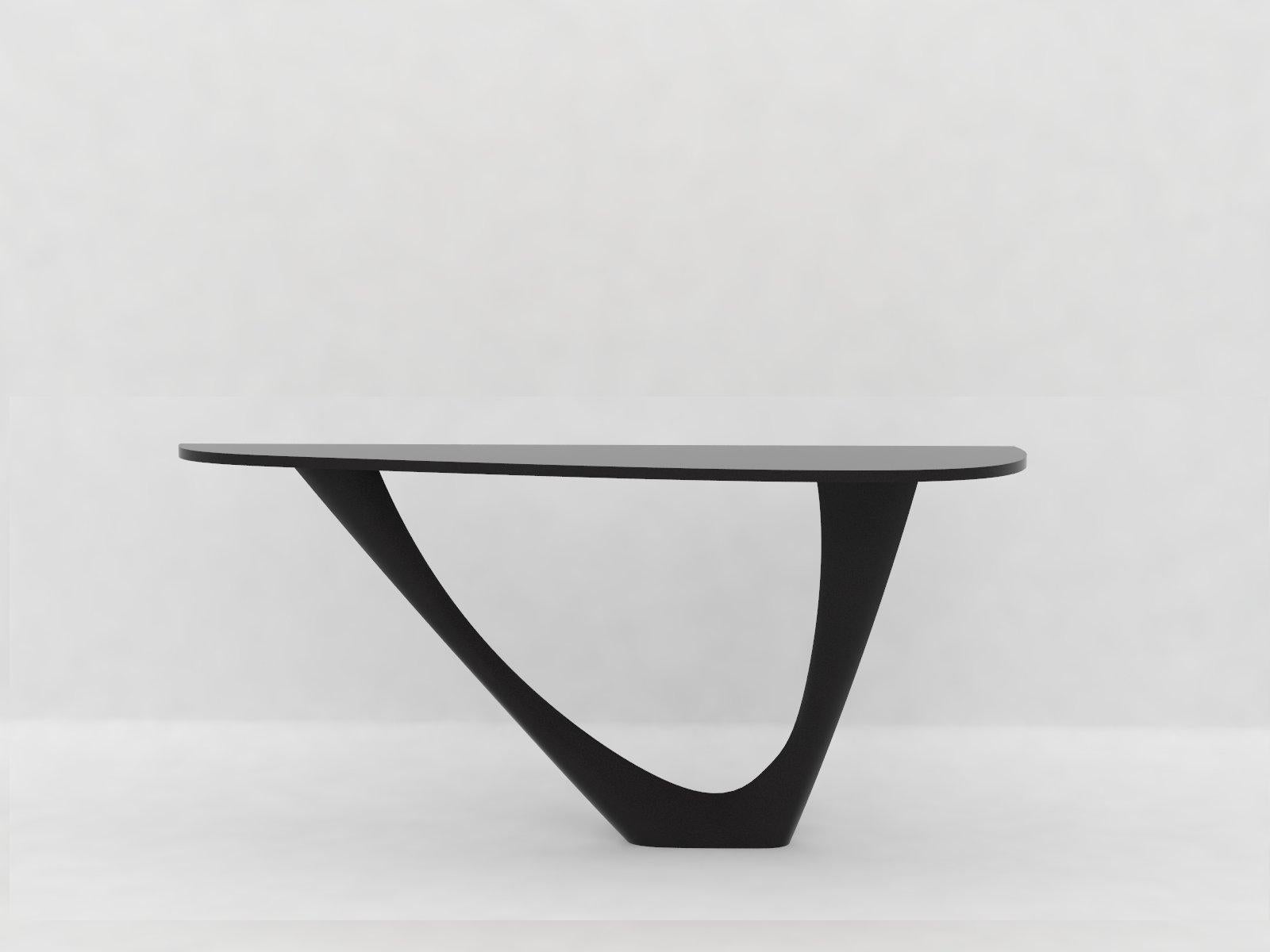 Tavolo G-Console Mono in acciaio inox lucido con piano in cemento di Zieta in vendita 9