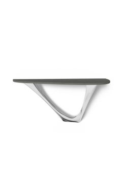 G-Console Mono with Concrete Top Base Inox Polished by Zieta