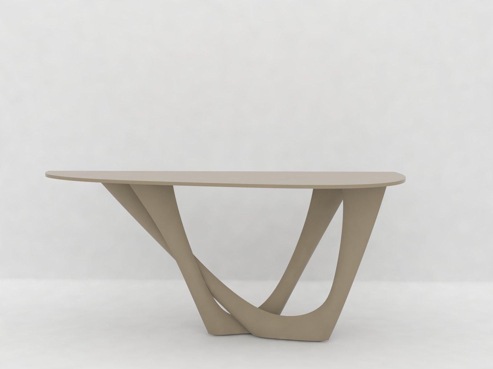 Modern G-Console Table Duo in Powder-Coated Steel Base and Top by Zieta