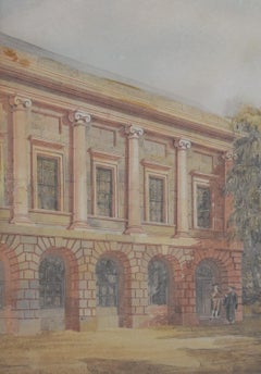 G Cooper Oriel College, Oxford acuarela