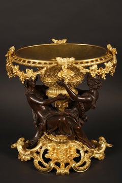 G. Denière, "Drunken Hercules" Centerpiece, France, Circa 1870