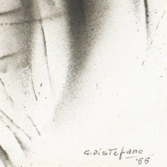 Figura astratta, ebano e panna