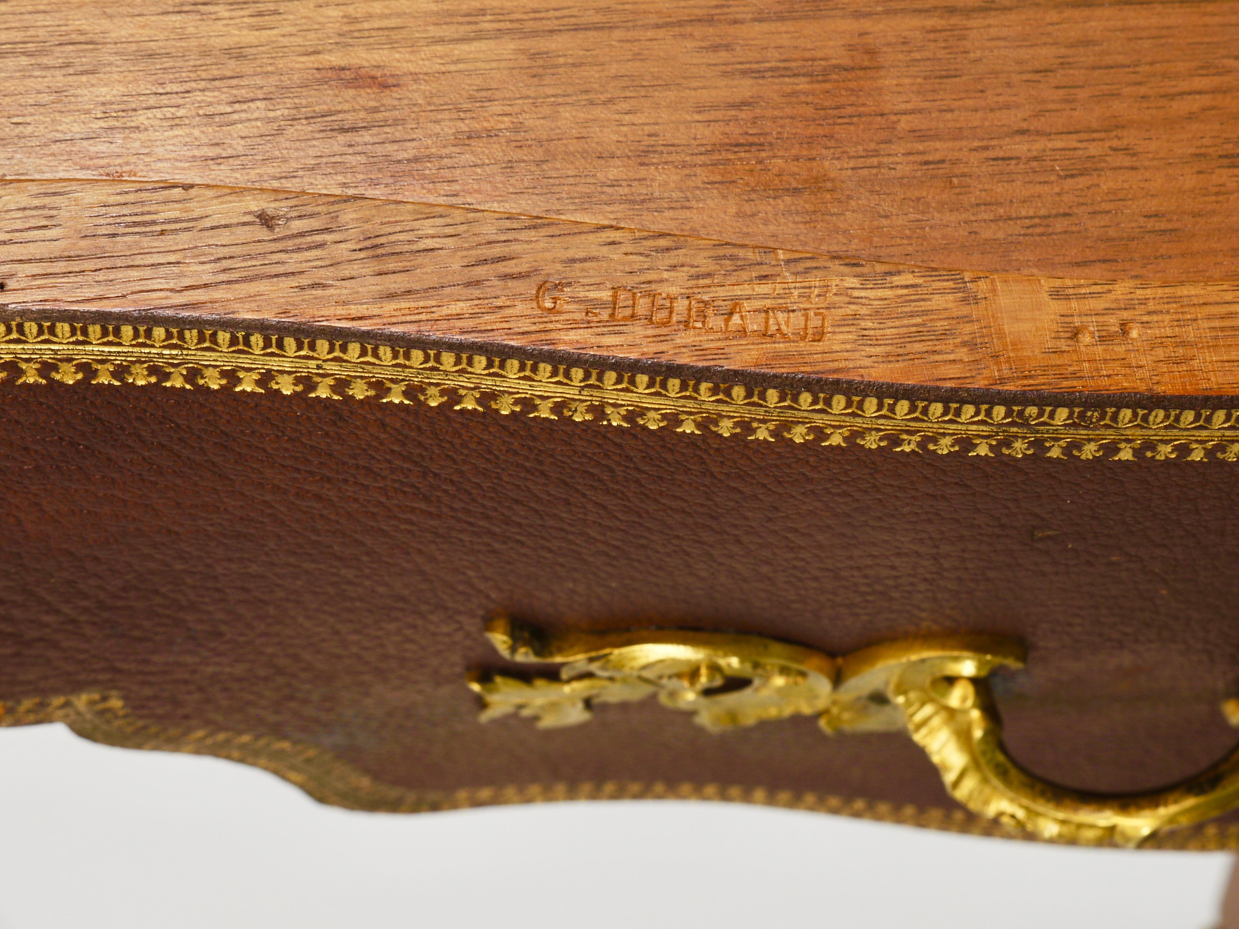 Commode Louis XV Bombé di Durand Louis, intarsio, bronzo ormeggiato, 1880, Parigi, Francia in vendita 7