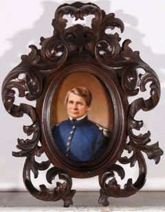 G. G. - German School 19th Century Oil, Portrait of a Military Gentleman