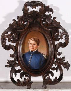 G. G. - German School 19th Century Oil, Portrait of a Military Gentleman