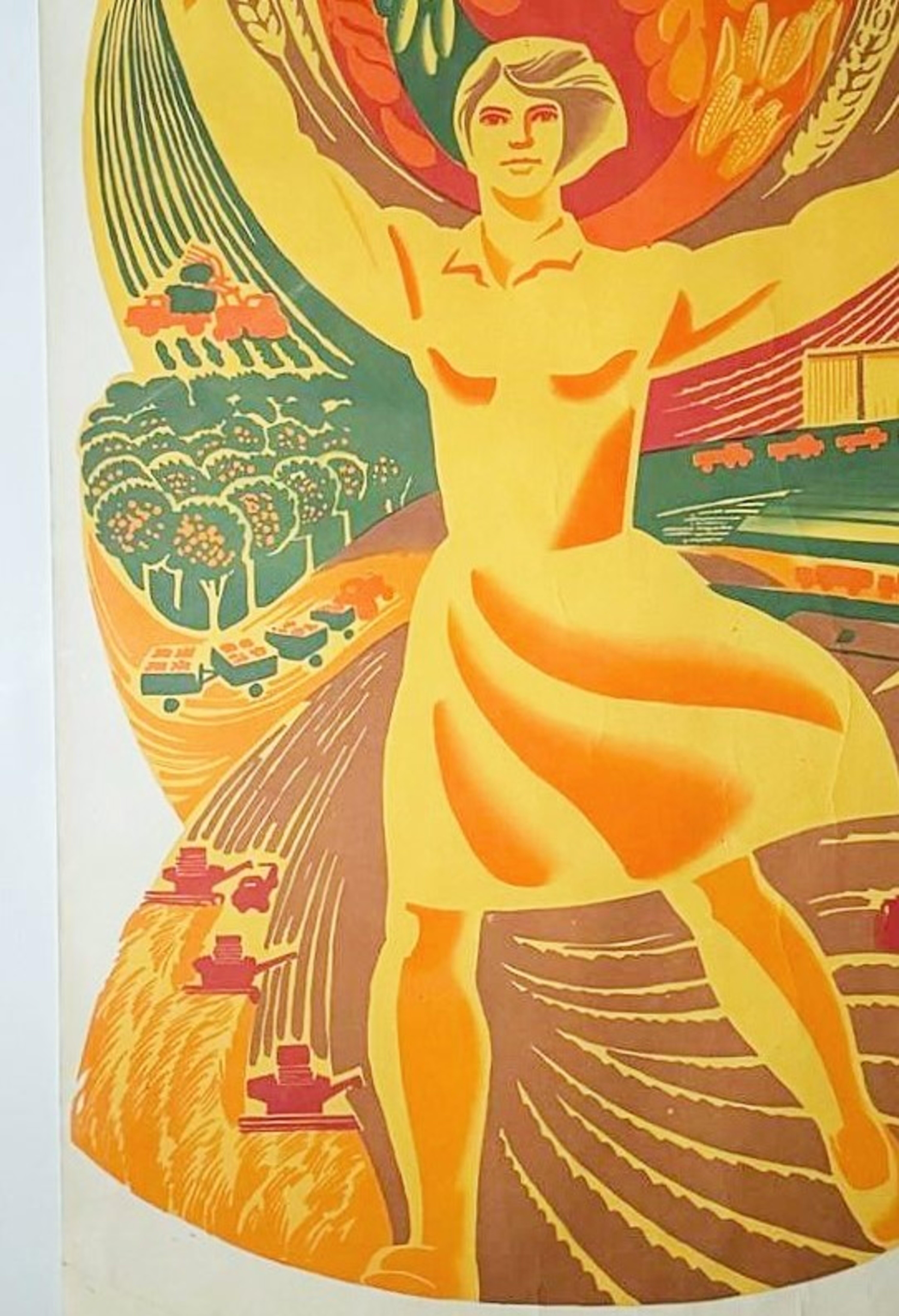 G. Gausman Original Soviet Art Poster on Agriculture - USSR - CCCP - 1978 In Good Condition For Sale In Barueri, SP, BR