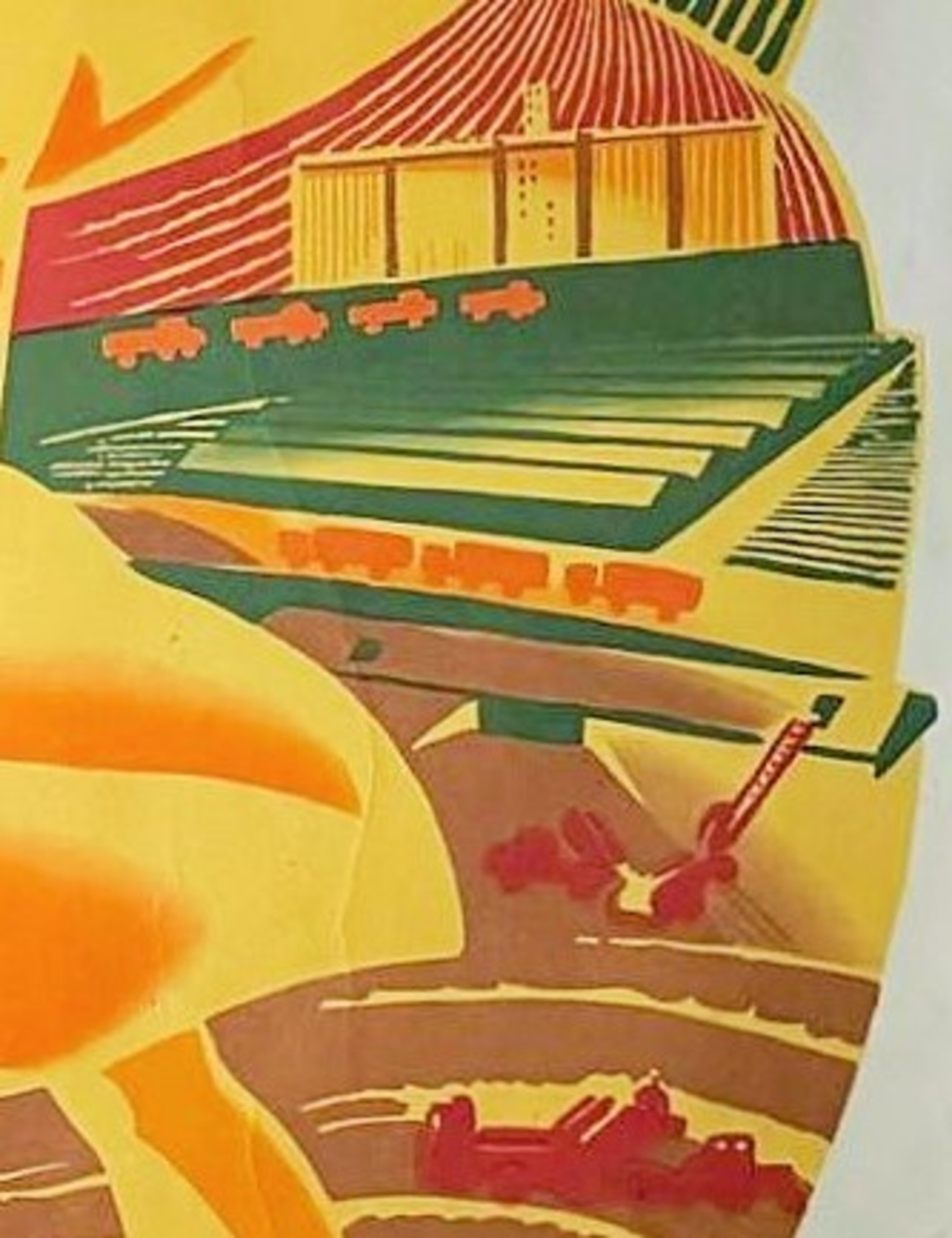 Paper G. Gausman Original Soviet Art Poster on Agriculture - USSR - CCCP - 1978 For Sale